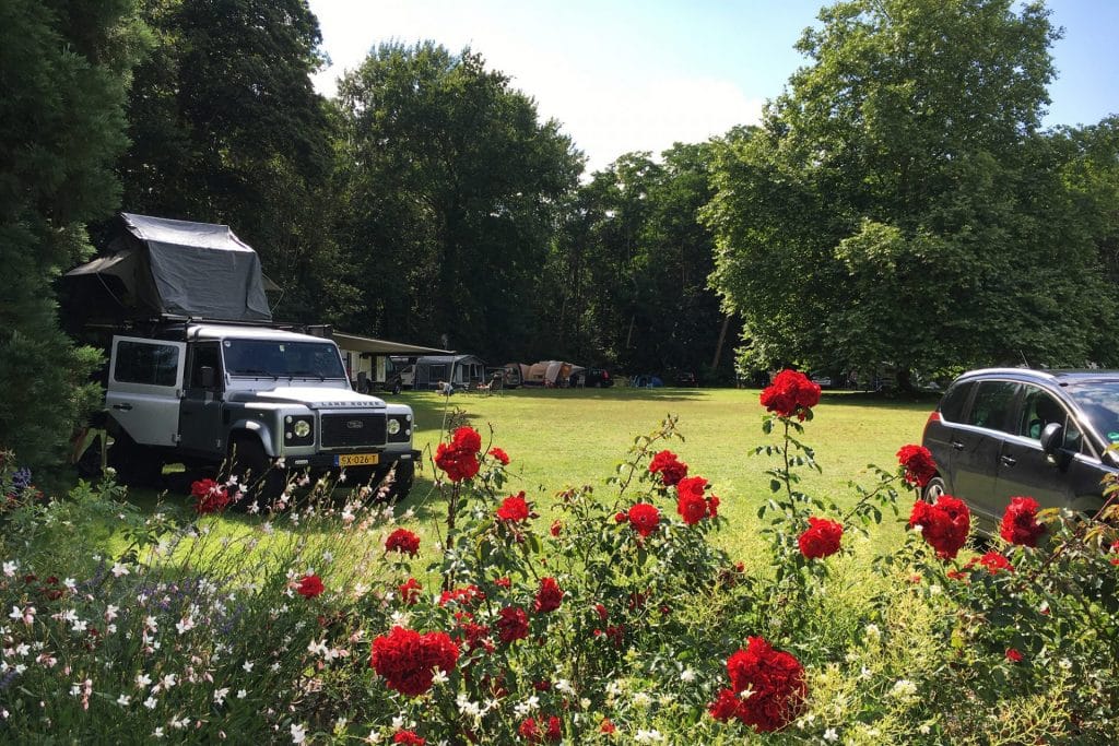 Camping 5 étoiles Château de Chanteloup : Emplacements le long du chemin sur la zone Cynthia