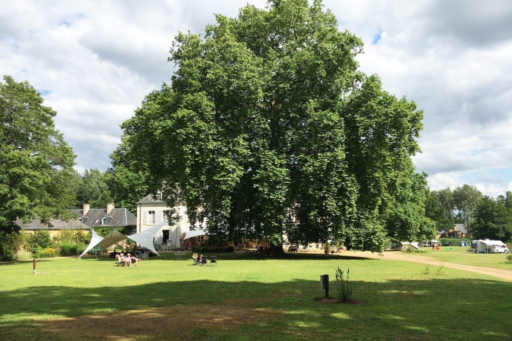 5 star campsite Château de Chanteloup : Pitches in the Maison zone