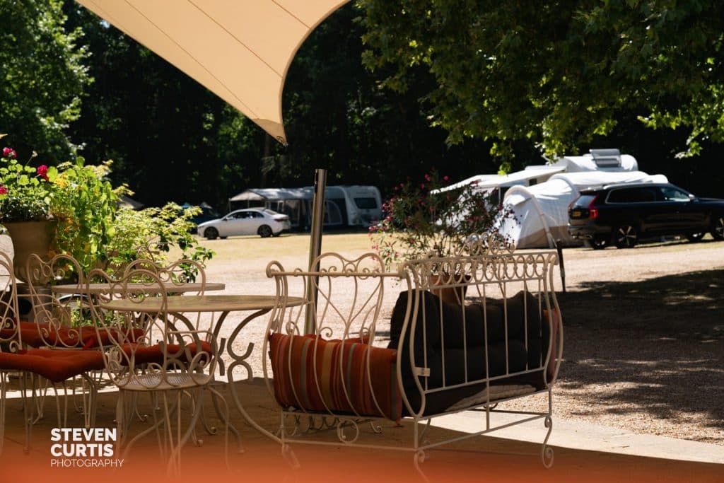 Camping 5 étoiles Château de Chanteloup : Terrasse