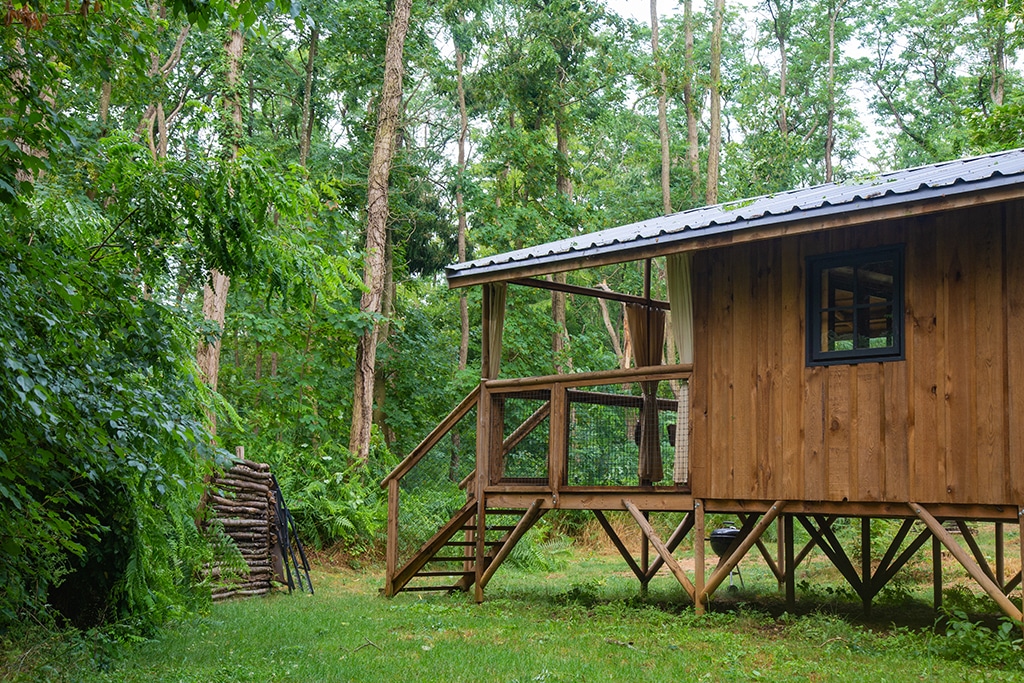 Camping 5 étoiles Château de Chanteloup - Cote Cabane W12