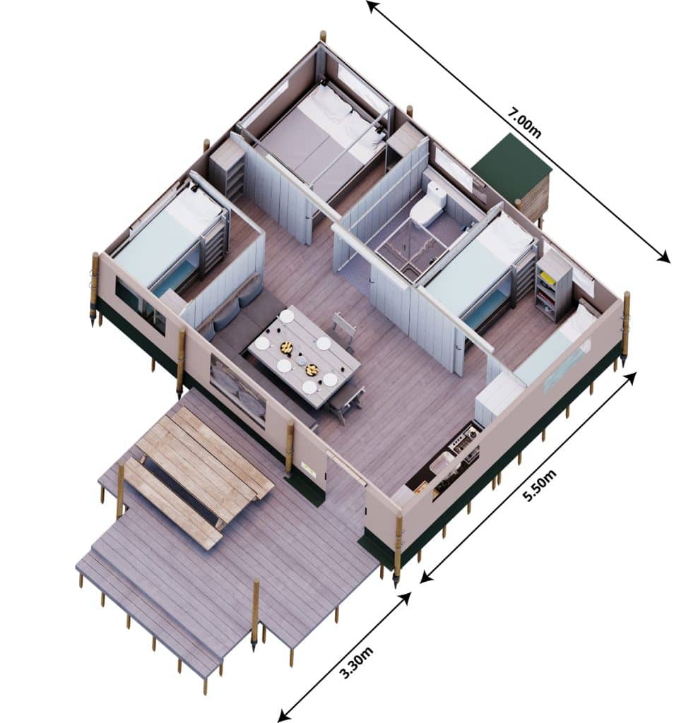 Camping Chateau De Chanteloup : Plan Med