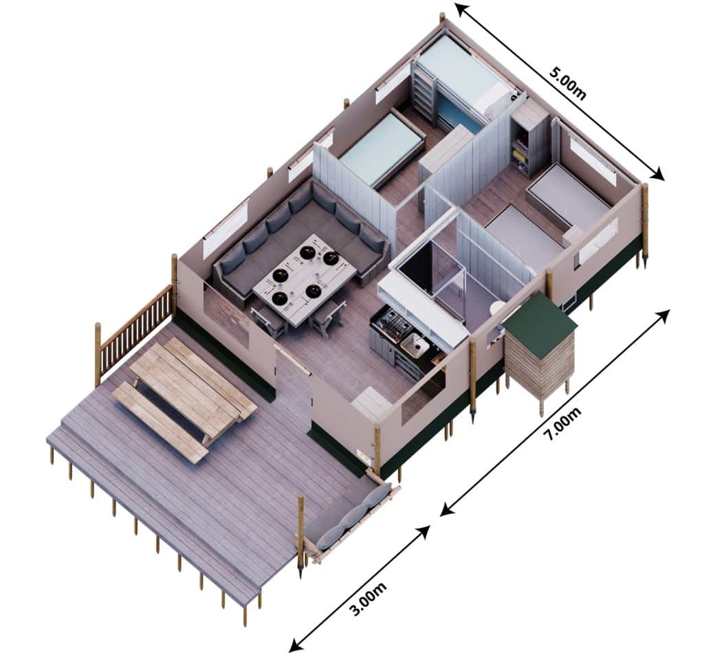 Camping Chateau De Chanteloup : Plan Wood