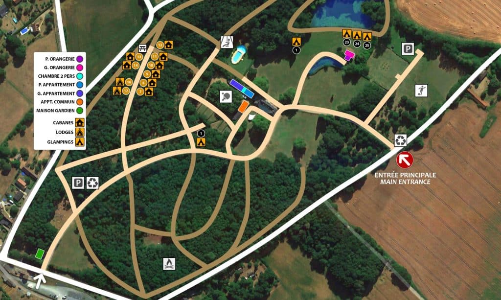 Camping Chateau De Chanteloup : Plan2025 Web Gites