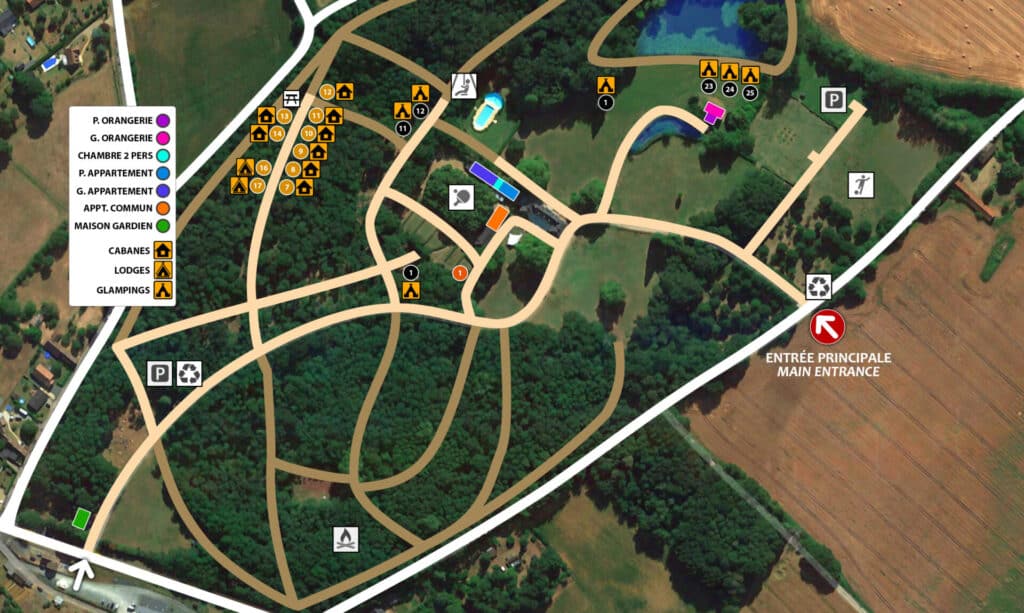 Camping Chateau De Chanteloup : Plan2026 Gites Site